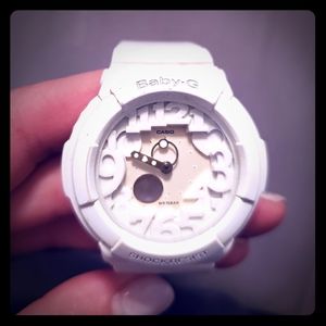 Baby G shock white womens watch